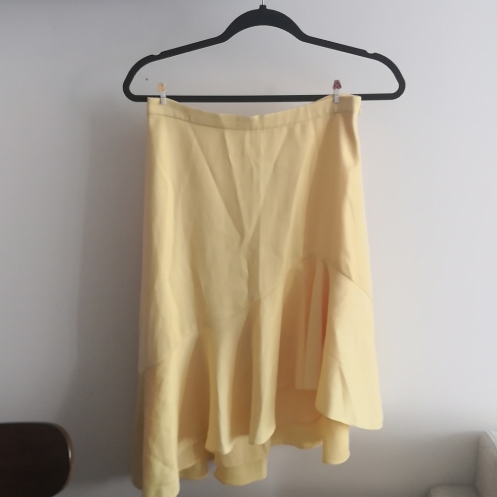 Asymmetric midi skirt